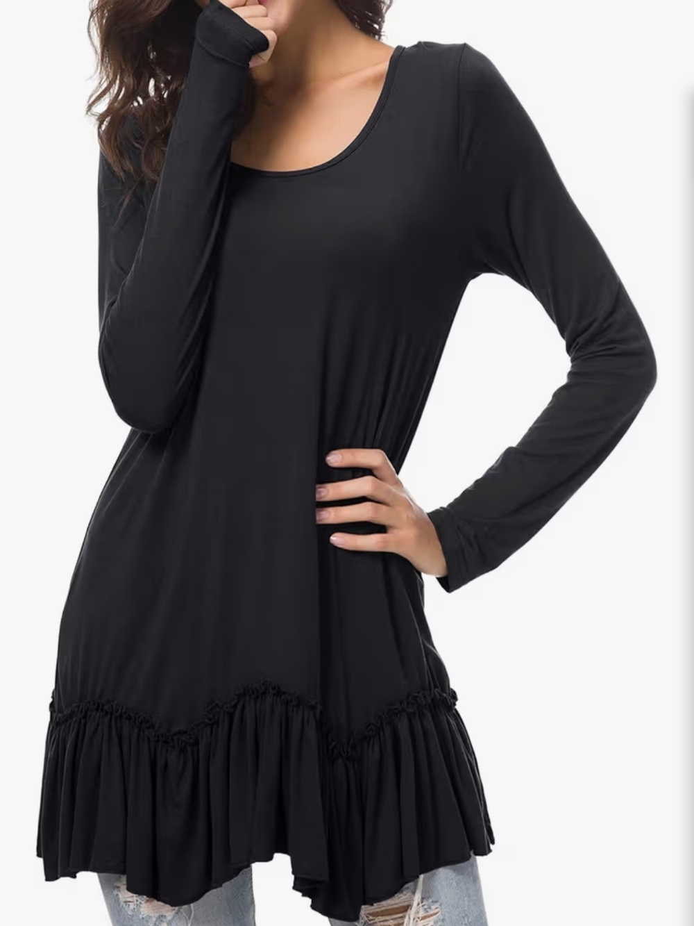 Urban CoCo Viscose Sz XL Women's Casual T-shirt  Long Sleeve Tunic Top Fairycore